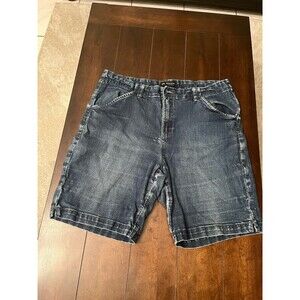 Lee Mens Dad Jean Shorts 14 Medium Black Regular Fit Straight Denim 100% Cotton